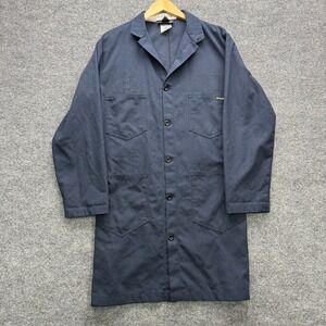 Workrite Lab Coat Men's Large Navy Long Sleeve FR Arc Rated 350NX60NB